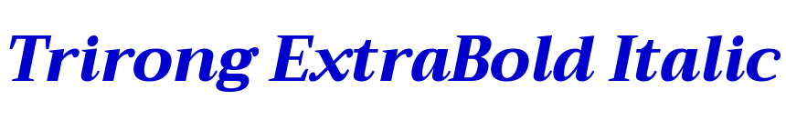 Trirong ExtraBold Italic шрифт